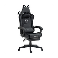 Adjustable Reclining Ergonomic Leather Swiveling PC & Racing Game Chair with Footrest