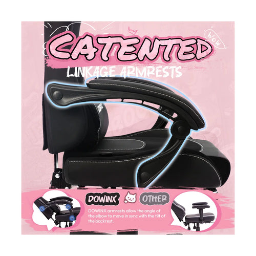 Adjustable Reclining Ergonomic Leather Swiveling PC & Racing Game Chair with Footrest