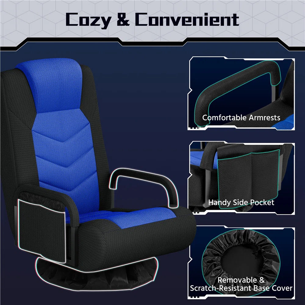 Adjustable Reclining Swivel Floor Gaming Chair