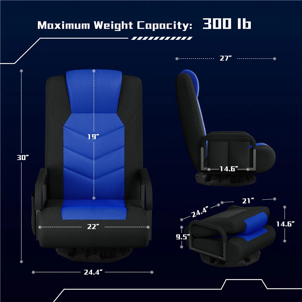 Adjustable Reclining Swivel Floor Gaming Chair