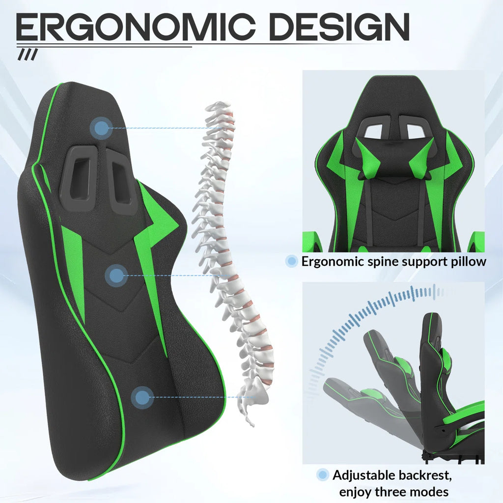 Stephen Adjustable Reclining Ergonomic Swiveling PC & Racing Game Chair
